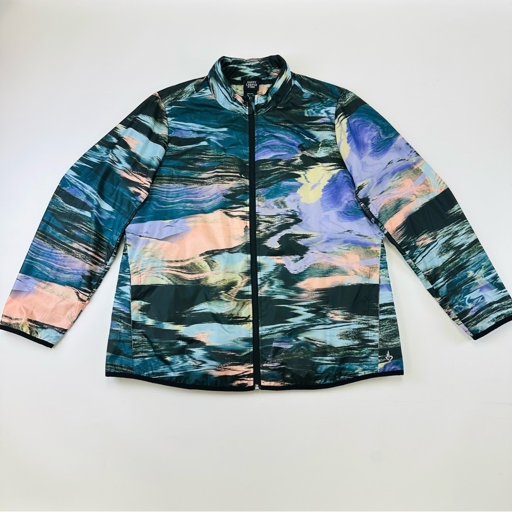 Torrid 1 Happy Camper Polyester Woven Lightweight Active Jacket Size 14-16 - Picture 14 of 15